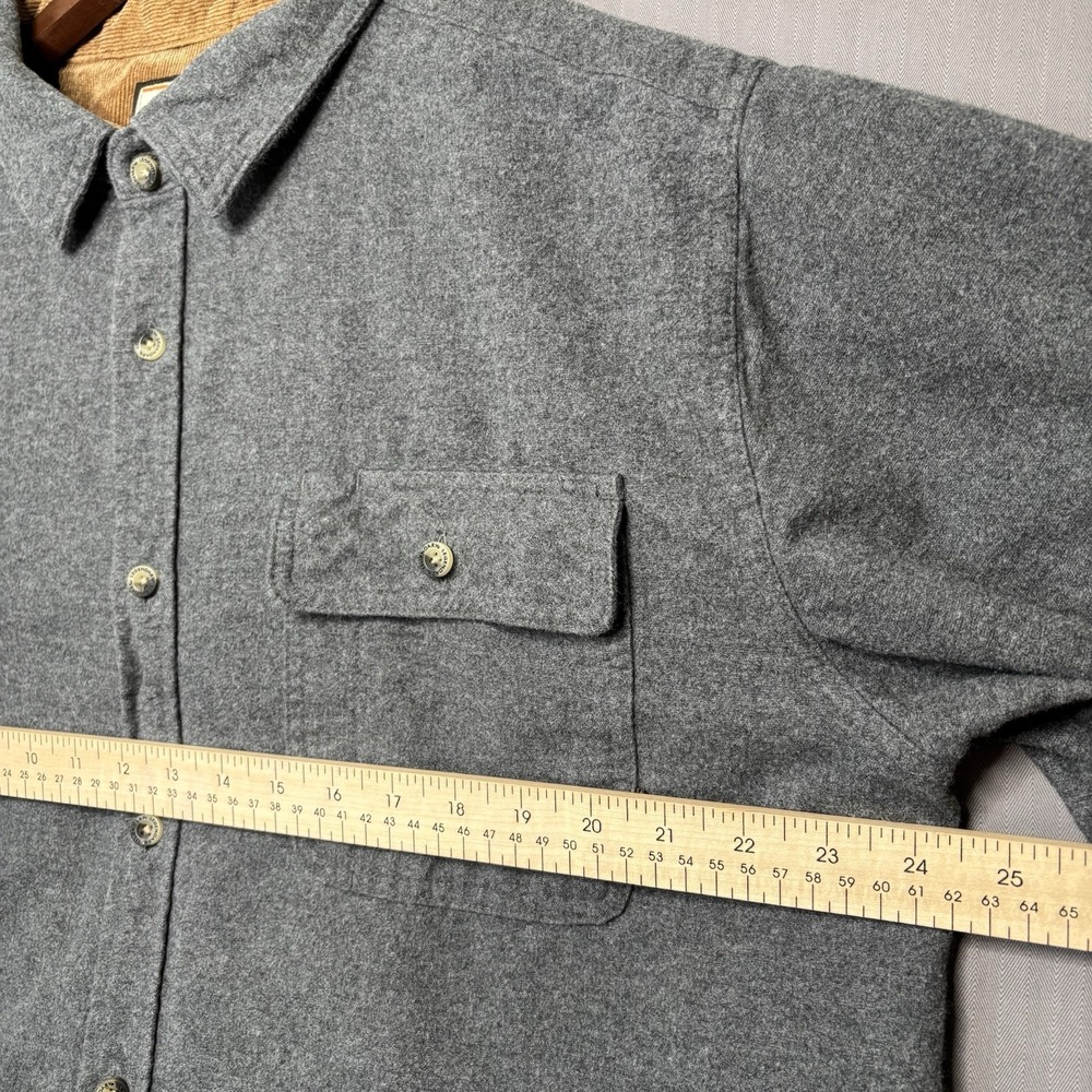 LEGENDARY WHITETAILS Flannel Shirt Mens XL Gray Heathered Corduroy Trim Shacket - Picture 11 of 13